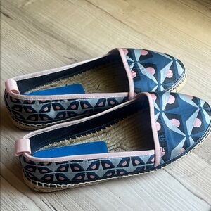 Fendi Blue and Pink Patterned Espadrilles